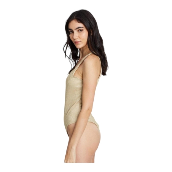 Electra Bodysuit Gold | BSSA Womens Top SZ SMALL NWT - Picture 3 of 15
